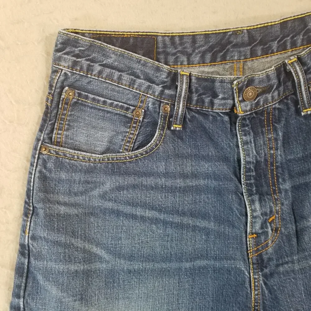 Levi's 569 shorts‎ men's 32x11 relaxed fit blue denim outdoor retro